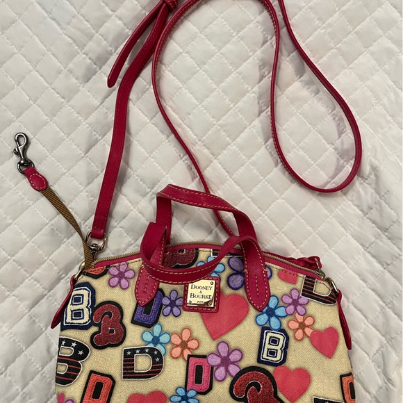 Dooney & Bourke Flower Varsity Ruby Satchel NWOT - Picture 2 of 9